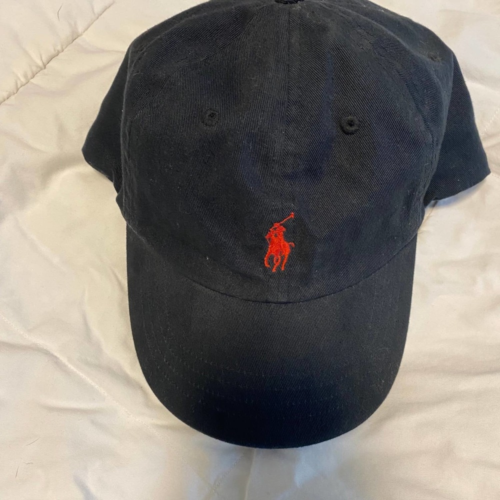 SOLD depop Black and red polo hat